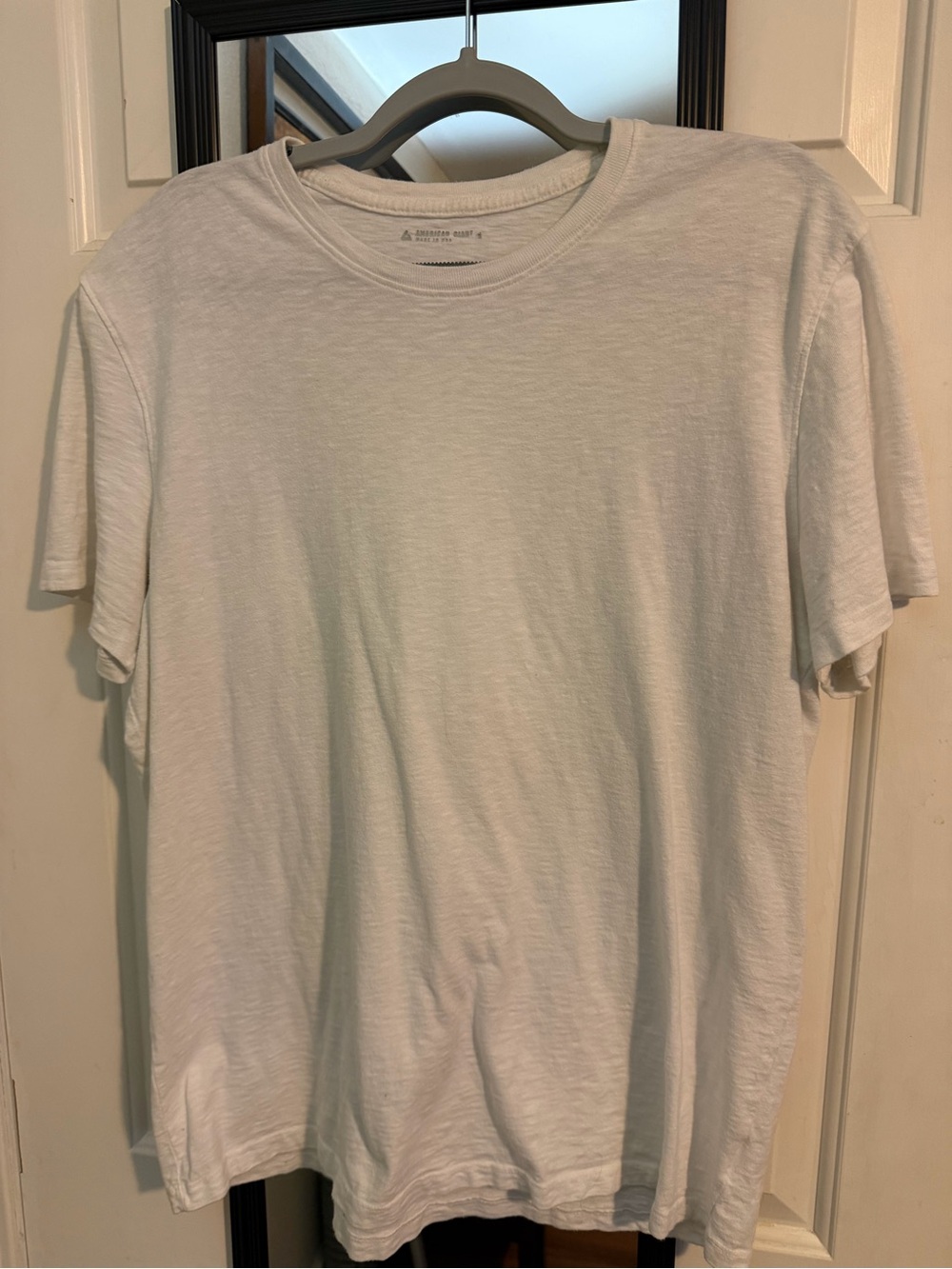 American Giant Premium Slub Crew T-Shirt Bone Made in USA Men’s Large